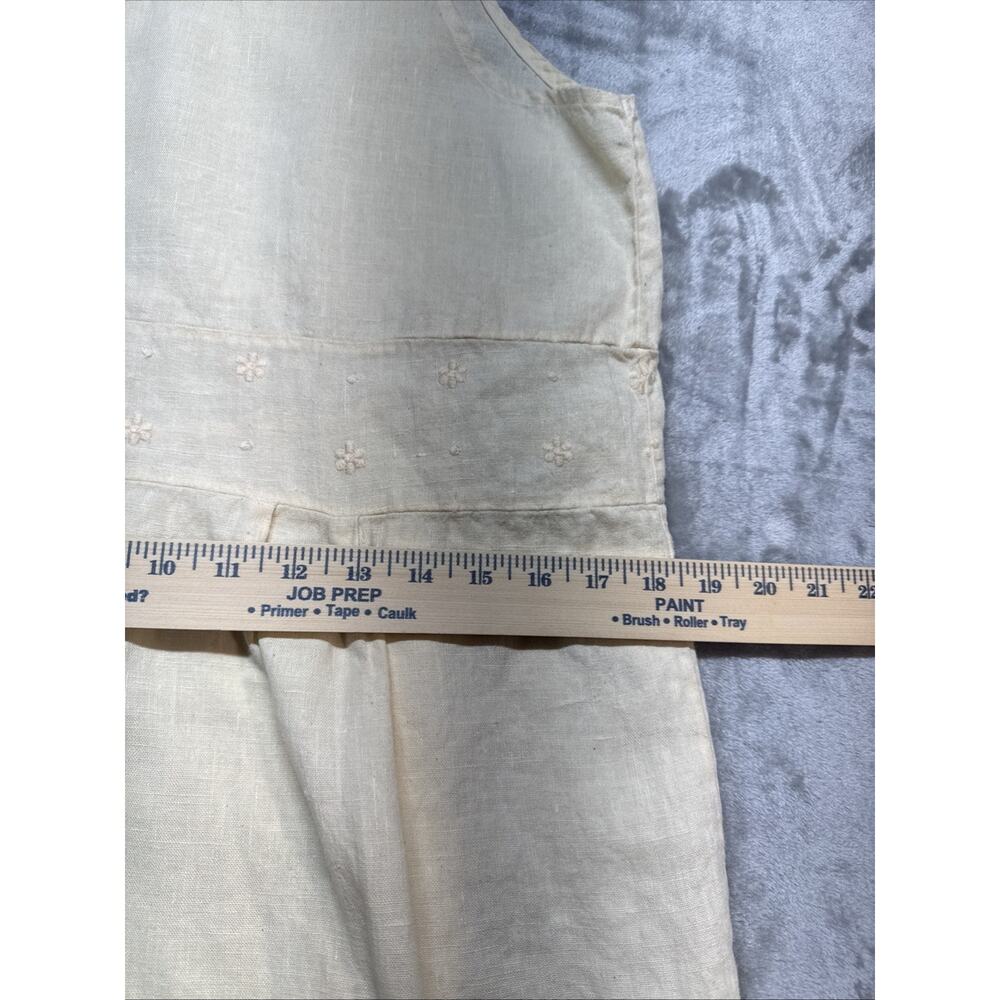 Aly Wear Linen Dress Womens Small Pale Yellow Lagenlook Cottagecore Minimalist - Picture 10 of 11